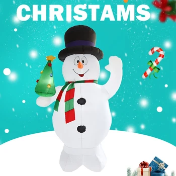 7.9 Ft Kalėdų Oro, Sniego Valdos Kalėdų Eglutės su LED Žibintai Kalėdų Lauko Kiemas Apdailos ES Plug
