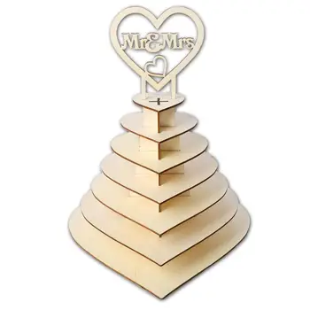 7 Pakopų Širdies Formos Asmeninę Mr & Mrs Ferrero Rocher Piramidės Vestuvių Šokolado Desertas, Saldainiai Stendas