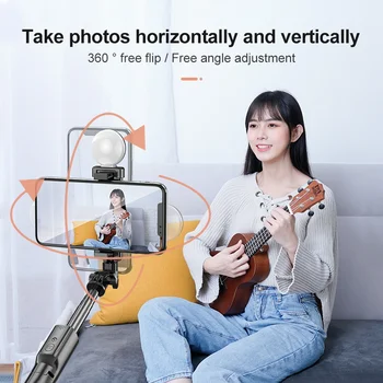 70cm Bluetooth Selfie Klijuoti su Trikoju Nuotolinio Valdymo Foto Vaizdo Užpildyti Šviesos Monopodzie Telefono Turėtojas 