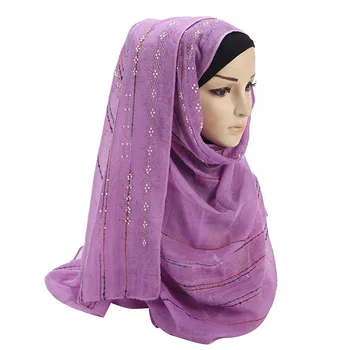 75*180CM šifono Moteris Ilgai Hijab Šalikas Musulmonų Lady Hijab Kepurės Islamas Drabužių turkijos Turbaną Skara Headscarves