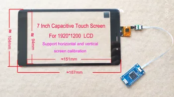 7inch MIPI HDMI 1200*1920 IPS LCD Su Vairuotoju Valdybos USB Touch Jutikliai, skaitmeninis keitiklis Win7 8 10 Aviečių Pi 3 LT070ME05000