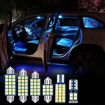 7pcs 12V LED Lemputės Automobilių Salono Apšvietimas, Rinkinys, skirtas 