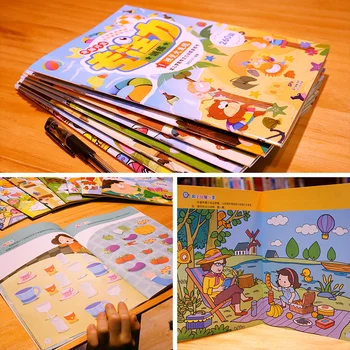 8 Knygas Vaikams Dėmesio Mokymo Mąstymo Žaidimas, Koncentracija Knygos Pradžioje Švietimo Nušvitimą Piešimo Labirintas Libros Livros