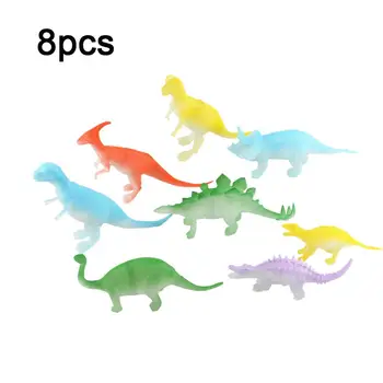 8 Stilių, Sumaišyti Paketo Šviesos Dirbtinis Šviesus Dinozaurų Liuminescencinės Žaislai Juros Periodo Noctilucent Dinozaurų Švyti Tamsoje Žaislai