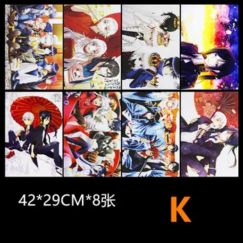 8 vnt./daug Anime K GRĮŽTI KARALIŲ Iškilumo plakatai Žaislas Isana Yashiro Plakatas K TRŪKSTA KARALIŲ lipdukas dovanos Dydis 42x29CM
