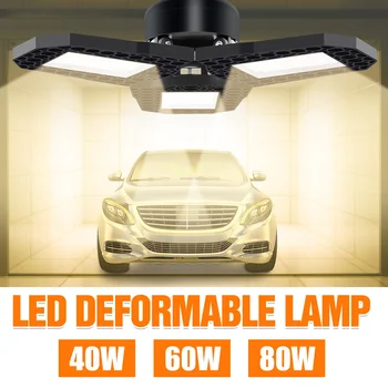 80W 60W 40W Lampada LED Garažas Lemputė E27 Deformuojamieji Lemputė LED Pramoniniai Apšvietimo 220V Aikštėje Rūsyje Lempa LED 110V UFO Ampulä -