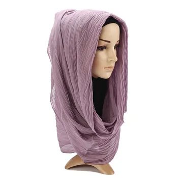 85 X 180 Cm Arabų Nauja Skarelė Kietas Šifono Hijab Šalikas Musulmonų Turbaną Moterų Ilgas Šalikas Hijab