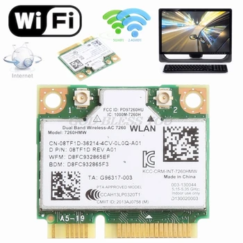 876M Dual Band 2.4+5G Bluetooth V4.0 Wifi Bevielio Mini PCI-Express Card Intel 7260 AC DELL 7260HMW KN-08TF1D