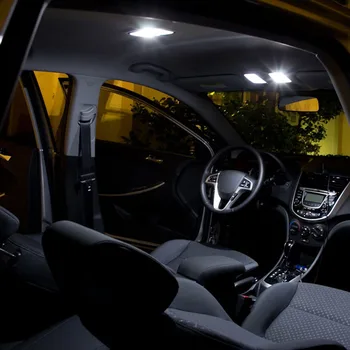 8pcs Automobilių Reikmenys Baltas Interjeras, LED elektros Lemputes Paketo Komplektas 2012-2017 Toyota Corolla T10 31MM Žemėlapis Dome Kamieno Lempos