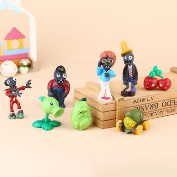 8pcs/daug 2ed Kartos Augalai vs Zombies figūrėlių, Plastikinės PVC Berniuko, Lėlės Kolekcijos Paveikslas Modelis Dovana Žaislas Vaikams