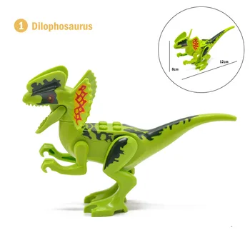 8Pcs/daug Juros periodo Dinozaurai Blokai Dinozaurai Duomenys Plytų Tyrannosaurus Klasikinis Žaislai Lepining Juros periodo Pasaulio 2 Modeliai