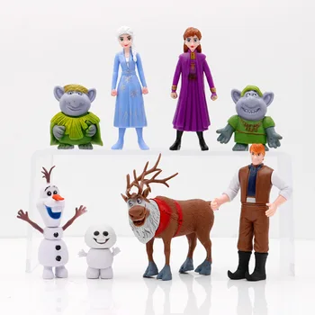 8pcs Disney Duomenys Užšaldyti Elsa Anna PVC Veiksmų Skaičiai Princess Žaislas Princas Berniukams, Vaikų Žaislai Vaikams Dovanos 2DS04