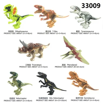 8Pcs Juros periodo Dinozaurai Duomenys Juros periodo Pastatų Tyrannosaurus Blokai Klasikinis Vaikams Žaislas Suderinama su blokų Dinozaurai