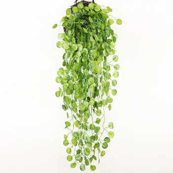 90cm Dirbtinių Augalų Plotai Sienos Kabo Modeliavimas Rotango Lapų, Šakų Žaliųjų Augalų Gebenės Lapų Namų Vestuves Apdaila