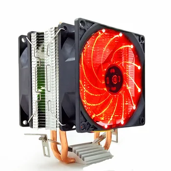 90mm 3Pin fan CPU Aušintuvo 2 šilumos vamzdžių, radiatorių cpu ventiliatorius Heatsink Intel LGA775/1156/1155/1151/1366/2011 paramos X79 X58
