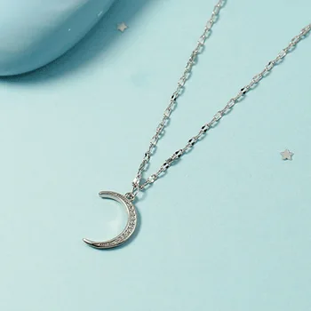 925 Sterling Silver Crystal Mėnulis Žavesio Apyrankės Moterims, Apyrankė &Bangle Vestuvių Papuošalai Dovanų Šalis