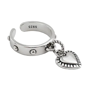 925 sterlingas sidabro Antikvariniai Ins Meilės likvidavimo žiedai, sidabro asmenybės atidaryti žiedai moterims 2019 naujų kūrybinių papuošalai