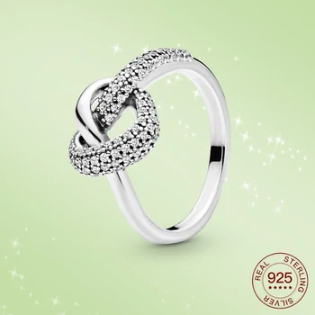 925 Sterlingas Sidabro žiedas Meilės Putojantis CZ žiedas Pora vestuvių žiedas papuošalai Tinka Moterims, dovana