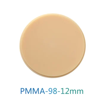 98x12mm Balinimo PMMA CAD/CAM Tuščią Akrilo Diskai, Protezavimas dantų Protezų A1/A2/A3/A3.5/A4/B1/B2/B3/B4 Dantų Lab Medžiagos PMMA