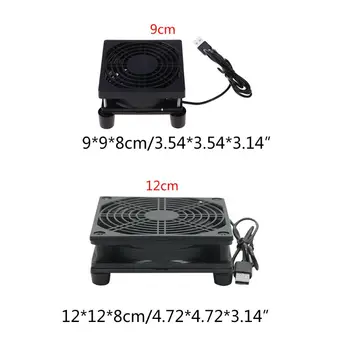 9cm/12cm Aušinimo Ventiliatorius DC 5V USB Maitinimo Tylus Ventiliatorius Kelvedį, TV Set-Top Box