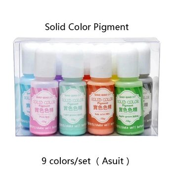9colors/set kietos dervos dažų Epoksidine Derva, Pigmentas UV Derva, Dažiklis Dažiklis Dažiklis Derva, Pigmentas 