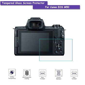 9H Grūdintas Stiklas LCD Screen Protector Shield Plėvelę Canon EOS M50 Fotoaparato Priedai