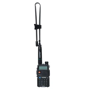 ABBREE SMA-Moterų dviejų dažnių VHF UHF, Sulankstomas Taktinis Antena Baofeng UV-5R UV-82 BF-888S Walkie Talkie UV 5R