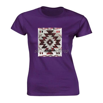 Actekų Šiuolaikinės Geometrinis Modelis Dizaino moterų Tee Marškinėliai Gatvės Mados Viršūnes, T-Marškinėliai mergina Casuak Medvilnės Marškinėliai Streetwear