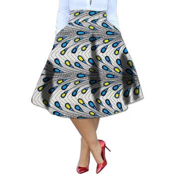Afrikos Kente Sijonas Afrikos Drabužių Spausdinti Sijonai Ankara Klostuotas Sijonas Dashiki Spausdinti Vasaros Streetwear Moterų Drabužiai