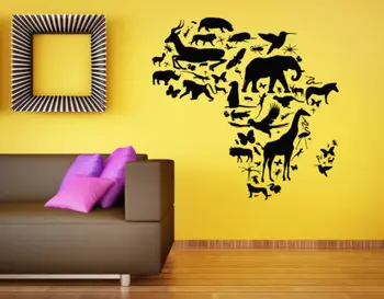 Afrikos Sienos Lipdukas Afrikos Gyvūnai 