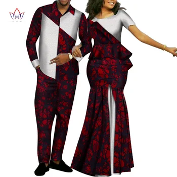 Afrikos Stilius Poros Apranga Saldus Mėgėjai heidi bazin Moterų sijonas rinkiniai & Mens Rinkiniai Dashiki Plius Dydis Vestuvių Drabužių WYQ268