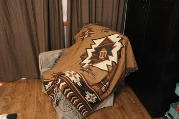 Aggcual Etninės mesti antklodę už lovos Lovatiesė sofos antklodė medvilnės Bohemijos Iškylą Stovyklavimo kilimėlis Bohemijos gobelenas RV dekoro XT199