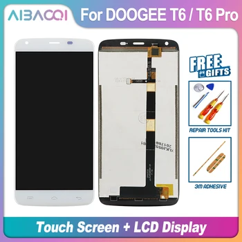 AiBaoQi Naujas Originalus 5.5 Colių Jutiklinis Ekranas+1280X720 LCD Ekranas+karkaso konstrukcijos Pakeitimo Doogee T6/T6 Pro 