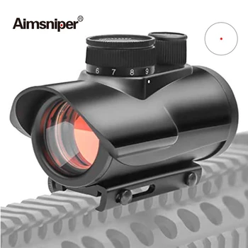 Aimsniper Medžioklės Riflescope 1x30mm RGB Red Green Blue Dot Akyse Taktinė Optika Sritį Su 11/20mm Weaver Rail Mount Už Striukės