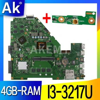 AK X550CC Nešiojamojo kompiuterio motininė plokštė, Skirta Asus A550C X550CL R510C Bandymo originalus mainboard 4G RAM I3-3217U GT710M