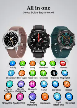 AKBNSTED DT78 Smart Watch Moterys Vyrai Smart Apyrankę Širdies ritmo Monitorius Fitneso Aktyvumo Seklys Nešiojami Prietaisai IP67 Wateproof
