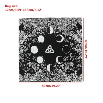 Aksomo Taro Staltiesė su maišeliu Ragana Būrimą Mėnulio Meilužis Luna Drugys Altoriaus Medžiaga Žaidimo Kortelės Padas