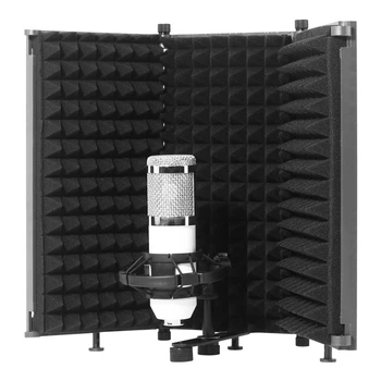 Akustinės Sulankstomos 5 Pultas Mikrofonas Atskirai Shield Garso Absorbavimo Putų Skydelis Naudoti Įrašymo Studija