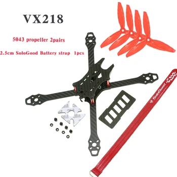 AlfaRC Raptor VX218 218MM 6mm Anglies Pluošto Rėmas 5inch 2Pair 5043 Sraigto 2,5 cm SoloGood Baterija StrapRC Drone Kadrų rinkinys