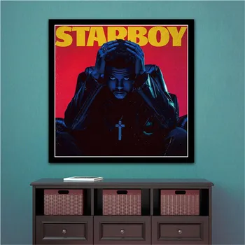 Aliejaus Tapybai Daft Punk Starboy Bangalter Meno Repo Muzikos Albumą Star Plakatas Spaudinių Drobė Sienos Nuotraukas Kambarį Namų Dekoro