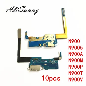AliSunny 10vnt Įkrovimo lizdas Flex Kabelis SamSung Note 3 N900 N9005 N900A N900M N900P N900T N900V Įkroviklio Jungtį USB