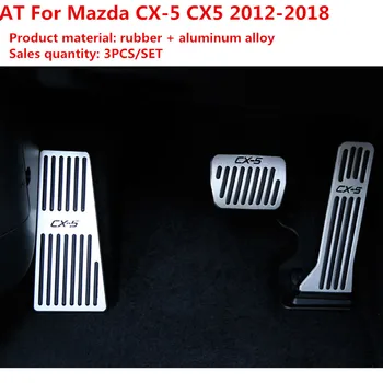 Aliuminio Automobilio Akceleratoriaus Dujų Pedalas Stabdžių Pedalą Kojoms Pedalo Plokštė Padengti NE Mazda CX5 CX-5 2013 2016 2017 2018