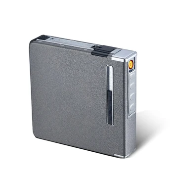 Aliuminio Lydinio Automatinė Cigarečių Atveju 20-Gabalas USB Įkrovimo Degiklio Automatinio Surinkimo Cigarečių Atveju, Žiebtuvėlio