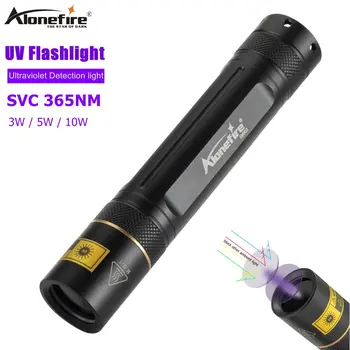 AloneFire SV003 10W High Power led UV žibintuvėlis 18650 uv žibintuvėlis skorpionas ultravioletinės šviesos ultravioletinių spindulių pinigų detektorius