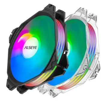 ALSEYE Max Serijos 120mm Aušinimo Ventiliatorius 3pcs Nustatyti Reguliuojamas RGB Apšvietimo PWM 4pin + 3pin RGB Paramos Aura/RGB FUSION