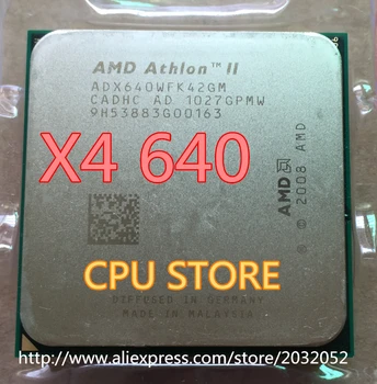 AMD Athlon II X4 640 3GHz AM3 938-pin Procesorius Dual-Core 2M Cache, 45nm CPU Desktop (darbo Nemokamas Pristatymas)
