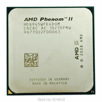 AMD Phenom II X4 945 95W 3.0 GHz Quad-Core CPU Procesorius HDX945WFK4DGM/HDX945WFK4DGI Socket AM3