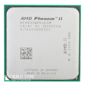 AMD Phenom II X4 B95 Quad-Core CPU Procesorius 3.0 Ghz/ 6M /95W / 2000GHz Socket am3 am2+ 938 pin nemokamas pristatymas