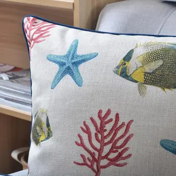Amerikos Viduržemio jūros Dumbliai Žvaigždė Skalbiniai, pagalvės, padengti žuvies pagalvėlė padengti juosmens mesti pagalvės namų dekoro sofos pagalvėlės