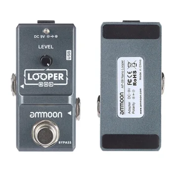 Ammoon AP-09 Nano Serijos Linijos Elektrinės Gitaros Efektu Pedalas Looper Tiesa Apeiti Neribotas Overdubs 10 Minučių Įrašymo